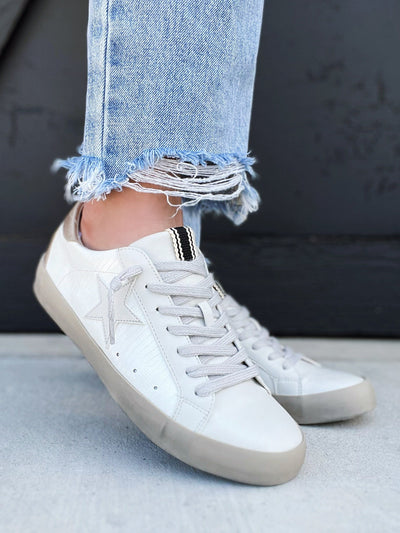 Shu Shop Paula Sneakers-Bone Lizard - Infinity Raine