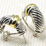 Silver Cable Hoop Earrings - Infinity Raine