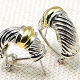 Silver Cable Hoop Earrings - Infinity Raine