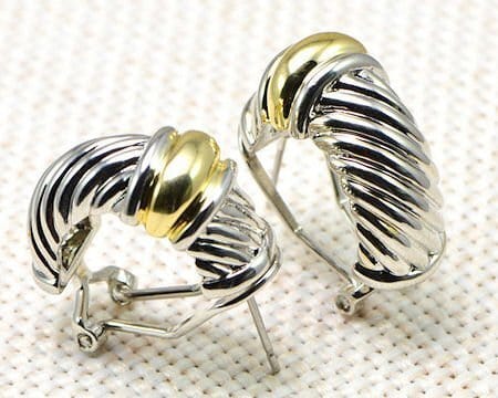 Silver Cable Hoop Earrings - Infinity Raine