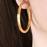 Skinny Medium Hoop In Gold - Infinity Raine