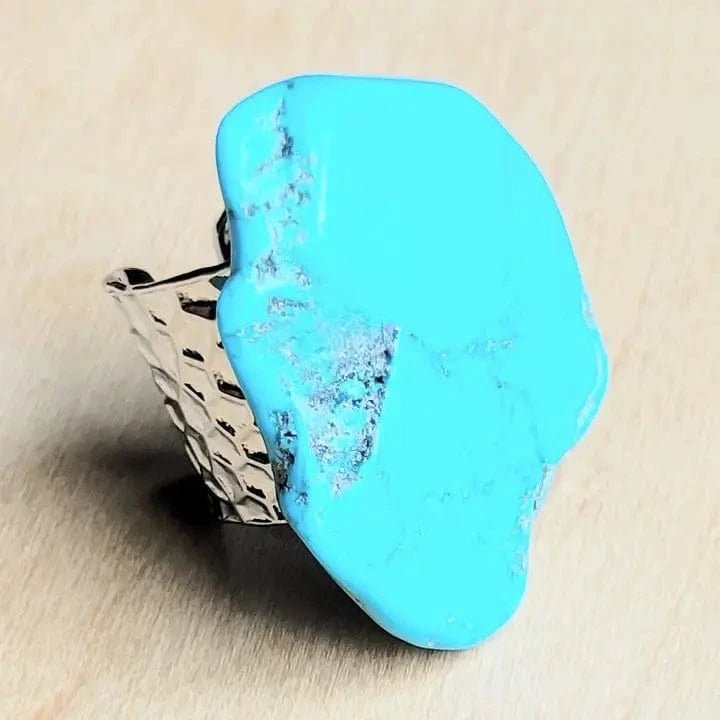 Slab Statement Ring In Turquoise - Infinity Raine