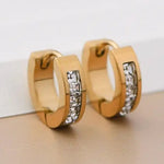 Small Carabiner Round Hoop Earrings In Gold - Infinity Raine