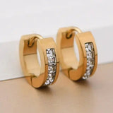 Small Carabiner Round Hoop Earrings In Gold - Infinity Raine