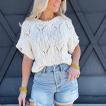 Vintage Distressed Shorts In Light Denim - Infinity Raine