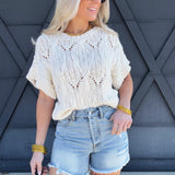 Vintage Distressed Shorts In Light Denim - Infinity Raine
