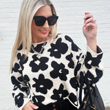 Daisy Sweater Top In Black - Infinity Raine
