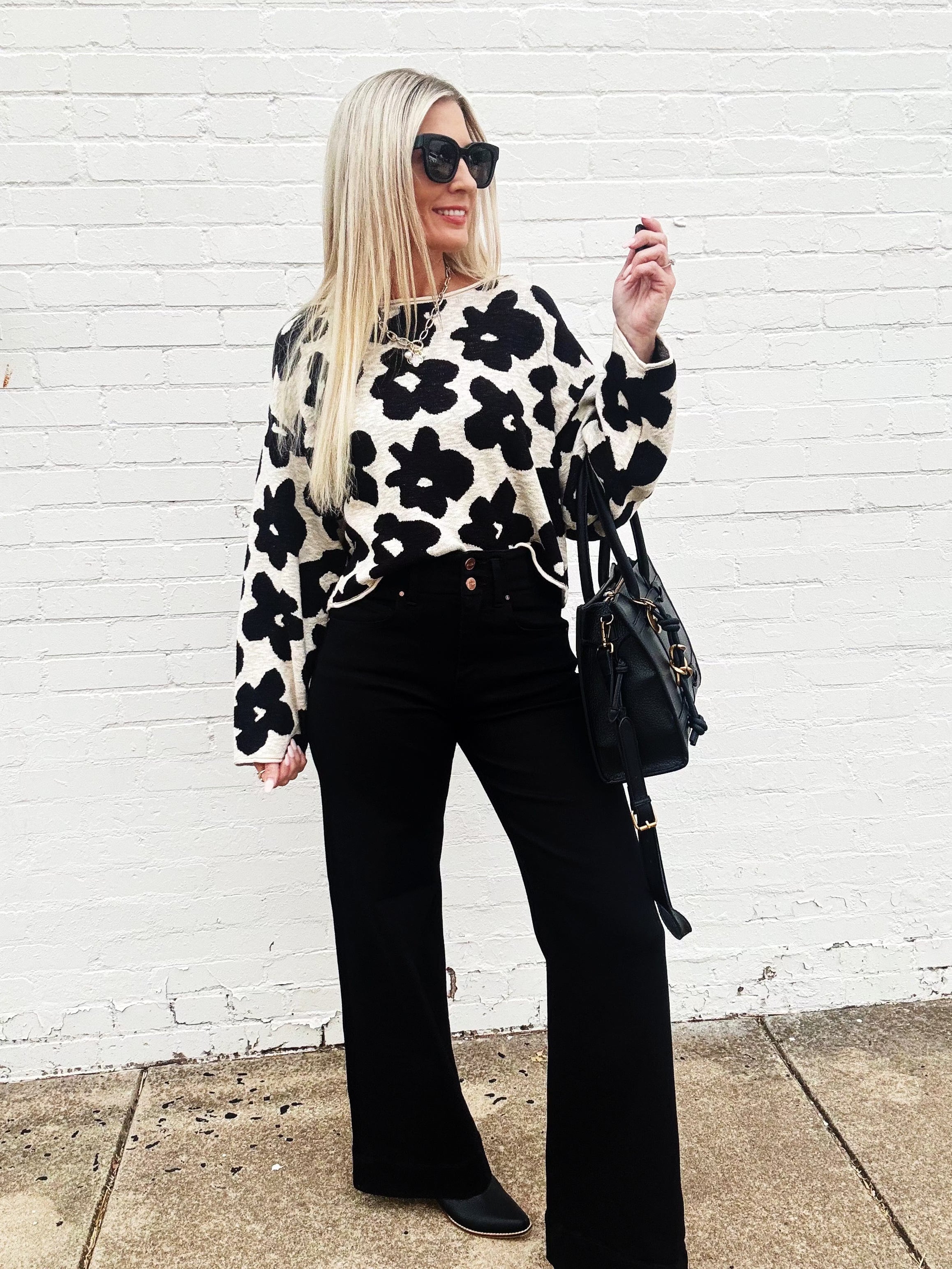 Daisy Sweater Top In Black - Infinity Raine