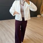 So So Soft Faux Fur Jacket In Ivory - Infinity Raine