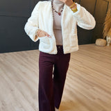 So So Soft Faux Fur Jacket In Ivory - Infinity Raine
