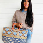 Solid Crewneck Front Seam Knit Sweater In Cocoa - Infinity Raine