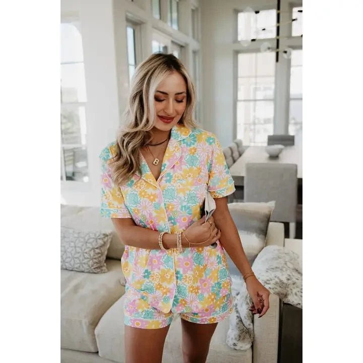 Spring Flowers Loungewear Short Set - Infinity Raine
