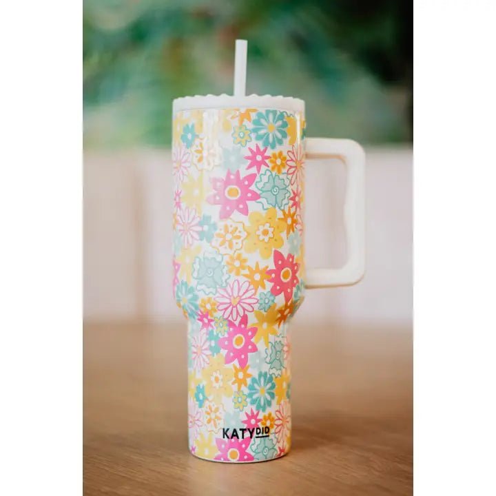 Spring Flowers Stainless Steel Tumbler 38oz - Infinity Raine