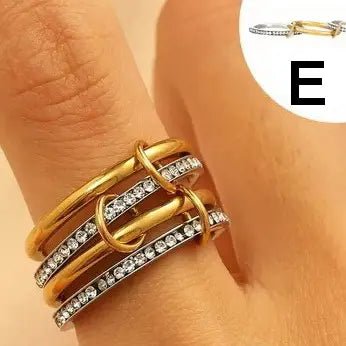Stainless Steel Stackable Plain Band Rings Linked - Infinity Raine