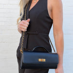 Steve Madden Gold Chain Crossbody In Black - Infinity Raine