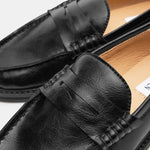 Steve Madden Madison Leather Loafer In Black - Infinity Raine