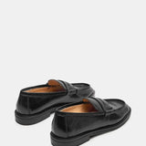 Steve Madden Madison Leather Loafer In Black - Infinity Raine