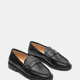 Steve Madden Madison Leather Loafer In Black - Infinity Raine