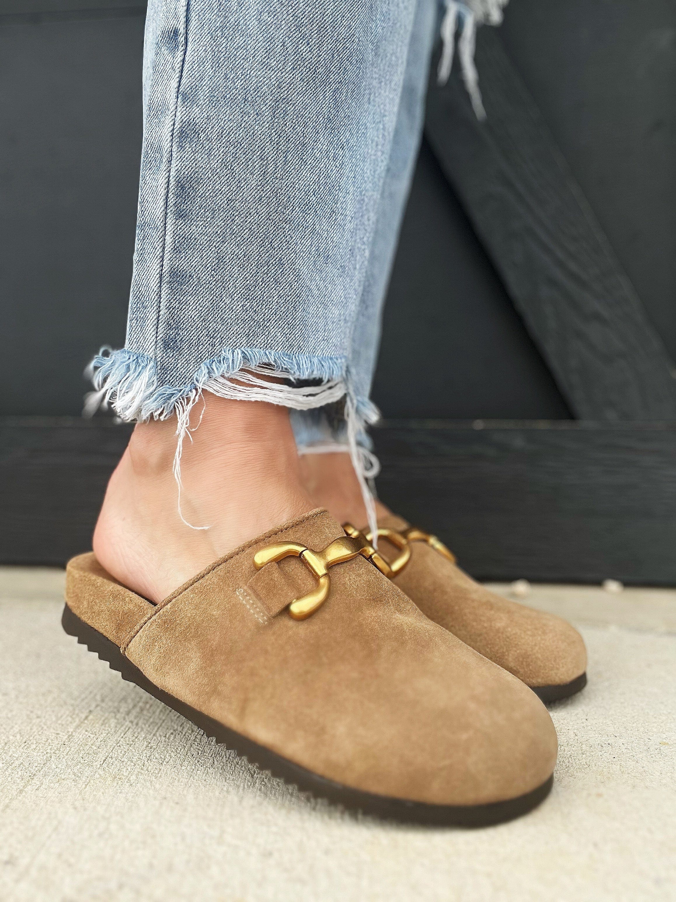 Steve Madden Shoes - Flats Steve Madden Masin Mules In Taupe Suede
