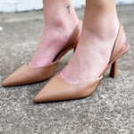 Steve Madden Finlee Leather Heels In Tan - Infinity Raine