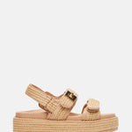 Steve Madden Bigmona Sandals In Natural Raffia - Infinity Raine