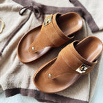 Steve Madden Suede Thona Sandal In Chestnut - Infinity Raine