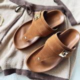 Steve Madden Suede Thona Sandal In Chestnut - Infinity Raine