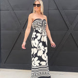 Strapless Floral Jumpsuit In Black - Infinity Raine