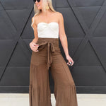 Strapless Twist Front Knit Crop Top In Ivory - Infinity Raine