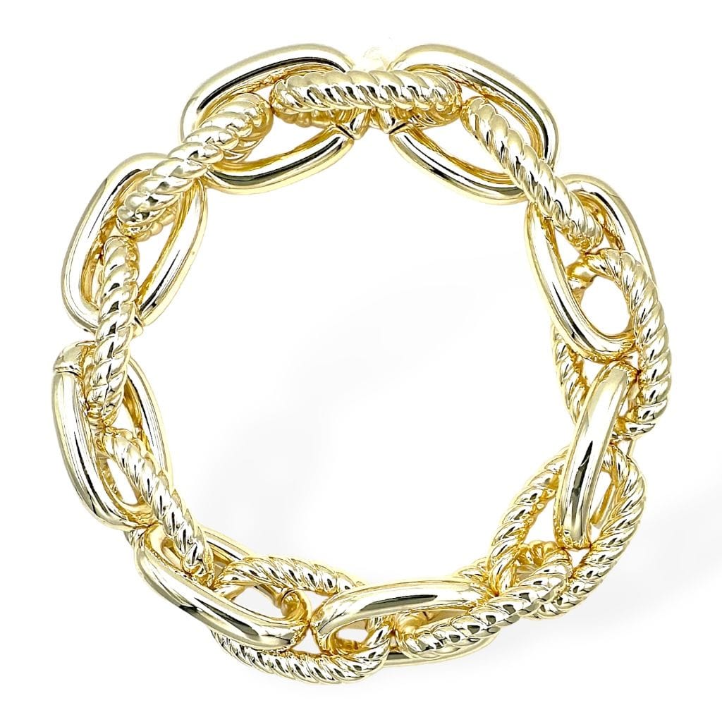 Stretch Gold Chain Link Bracelet - Infinity Raine