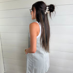 Stripe Denim Overall Mini Dress - Infinity Raine