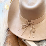 Stud Embellished Vegan Leather Cowboy Hat In Ivory - Infinity Raine