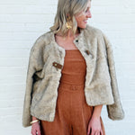 STUDIO By The Workshop Outerwear - Jackets & Coats Faux Fur Coat In Taupe