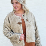 STUDIO By The Workshop Outerwear - Jackets & Coats Faux Fur Coat In Taupe