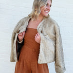 STUDIO By The Workshop Outerwear - Jackets & Coats Faux Fur Coat In Taupe