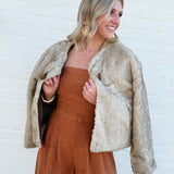 STUDIO By The Workshop Outerwear - Jackets & Coats Faux Fur Coat In Taupe