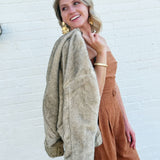 STUDIO By The Workshop Outerwear - Jackets & Coats Faux Fur Coat In Taupe