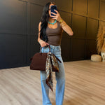 Suede Nubuck Tote Bag In Brown - Infinity Raine