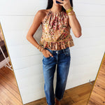 Sunset Canyon Halter Top In Multi - Infinity Raine