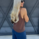 Sweater Tank In Mocha - Infinity Raine