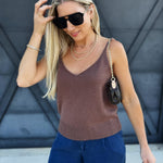 Sweater Tank In Mocha - Infinity Raine