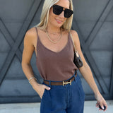 Sweater Tank In Mocha - Infinity Raine