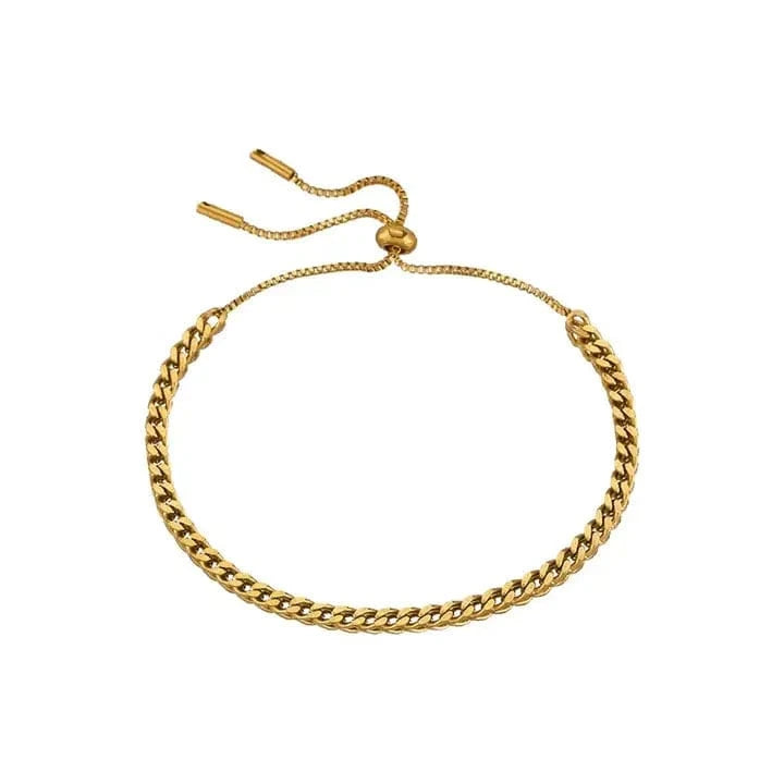 Adjustable Chain Link Bracelet in Gold - Infinity Raine