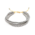 Beaded Bracelet Stack in Silver - Infinity Raine