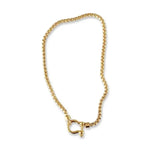 18k Gold Plated Rope Buckle Necklace In Yellow Gold - Infinity Raine