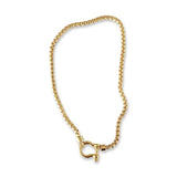 18k Gold Plated Rope Buckle Necklace In Yellow Gold - Infinity Raine