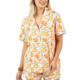 Sweet Orange Loungewear Short Set In Pink - Infinity Raine
