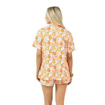 Sweet Orange Loungewear Short Set In Pink - Infinity Raine