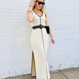 Sylvie Midi Dress In Cream - Infinity Raine