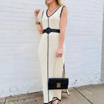Sylvie Midi Dress In Cream - Infinity Raine